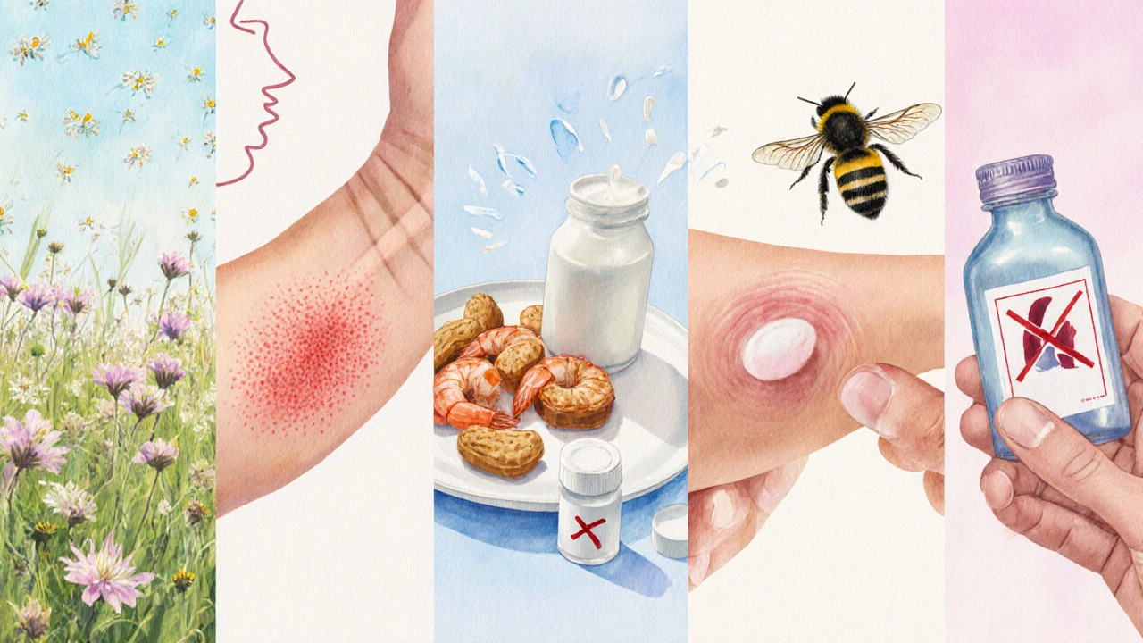 Tableau comparatif des allergies