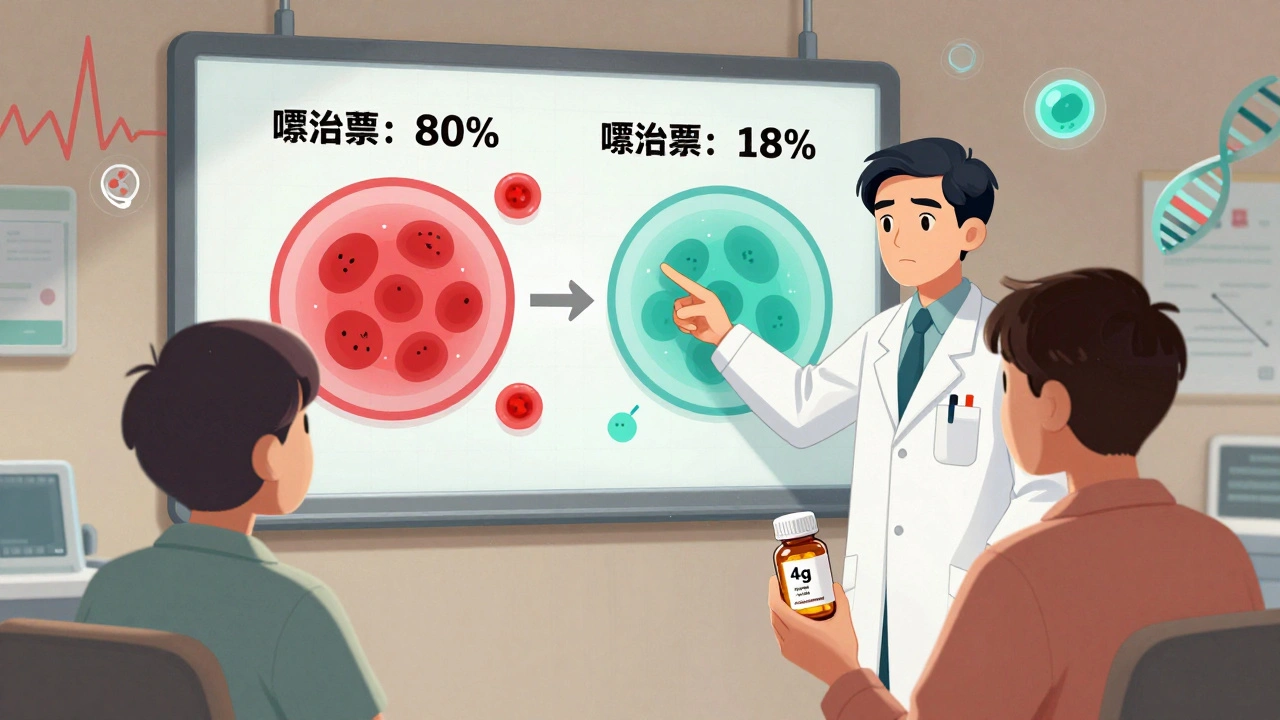 Un graphique animé compare l&#039;effet de l&#039;aspirine et de l&#039;huile de poisson sur les plaquettes sanguines, dans un style manhua chinois.