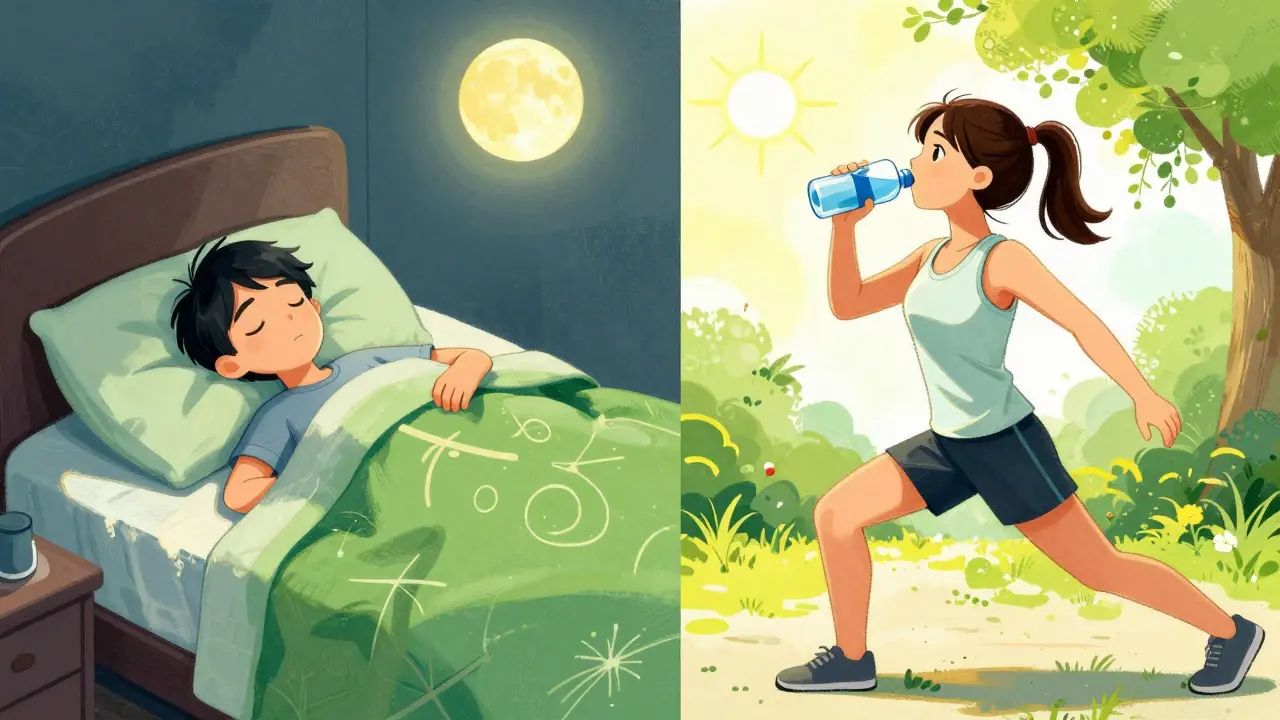 Alternatives saines comme le sommeil et l'exercice pour lutter contre la fatigue