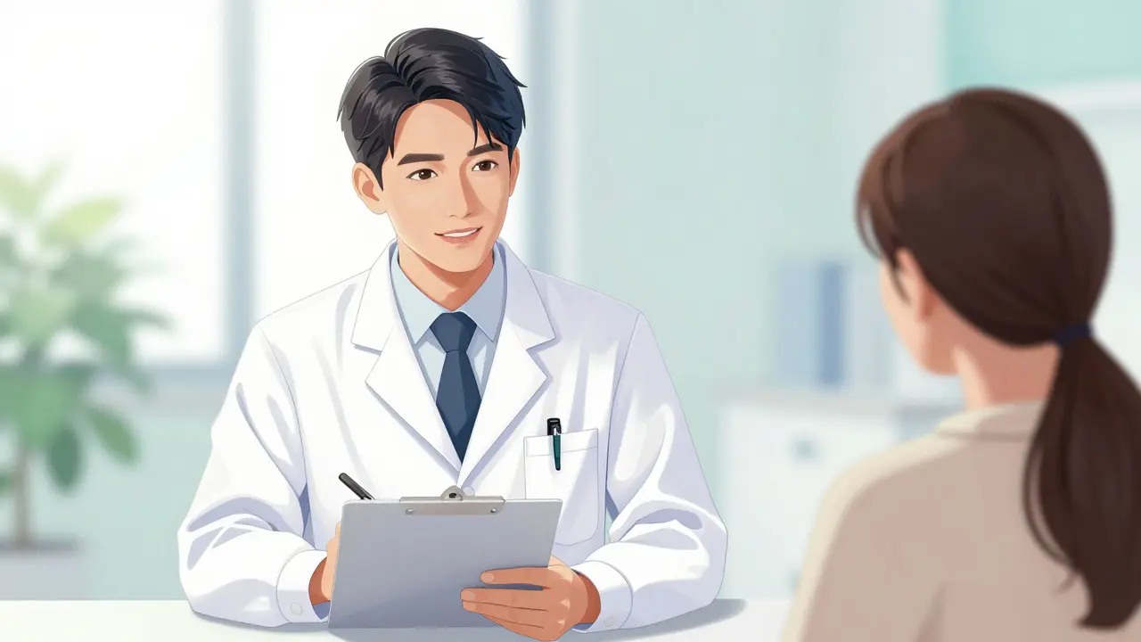 Consultation médicale sécurisée et légale illustrée dans le style manhwa chinois