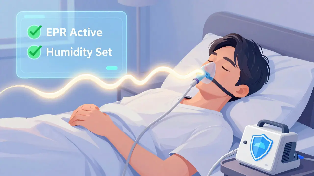 Dormeur paisible avec réglages CPAP optimisés
