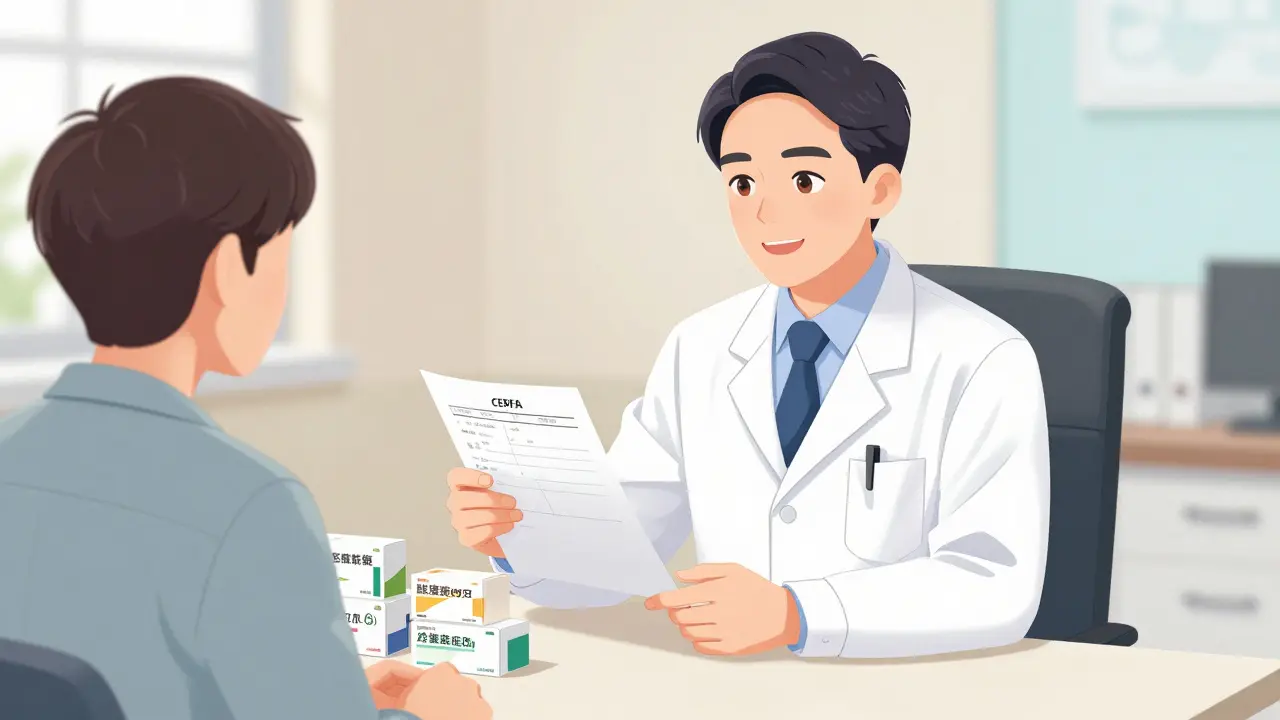 Consultation médicale sûre et ordonnance officielle style manhua
