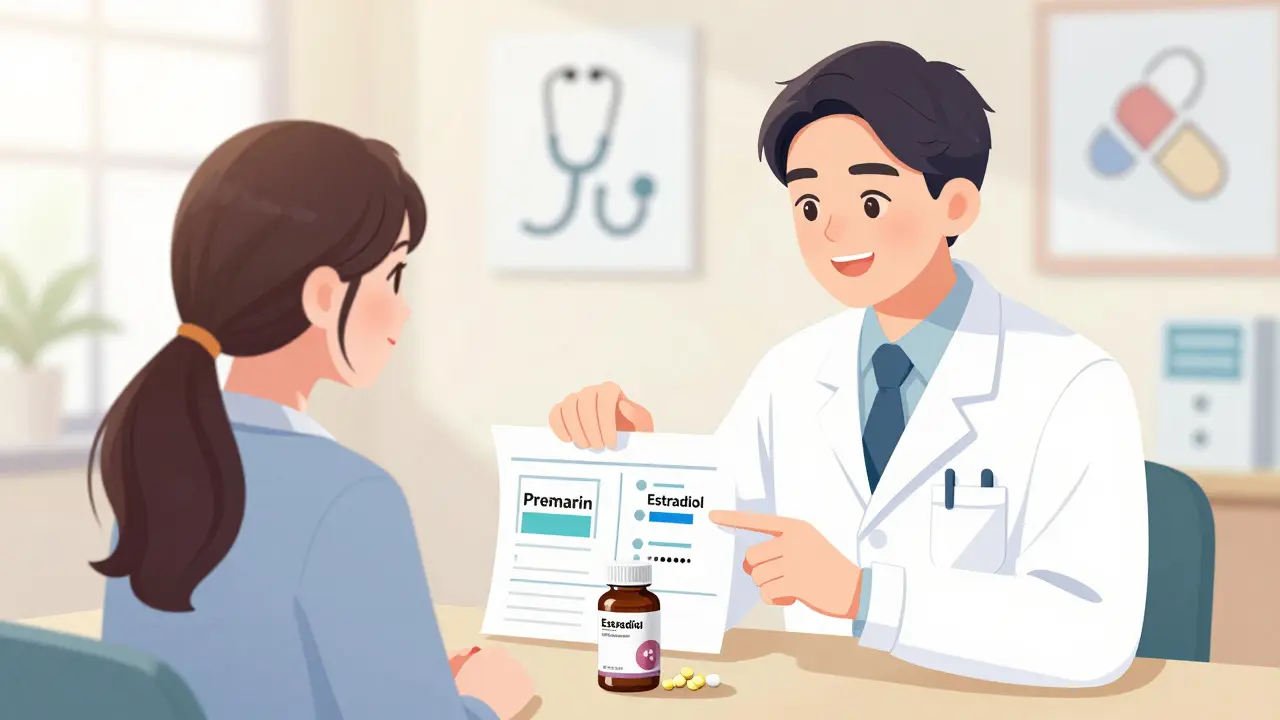Médecin expliquant les alternatives génériques abordables à une patiente