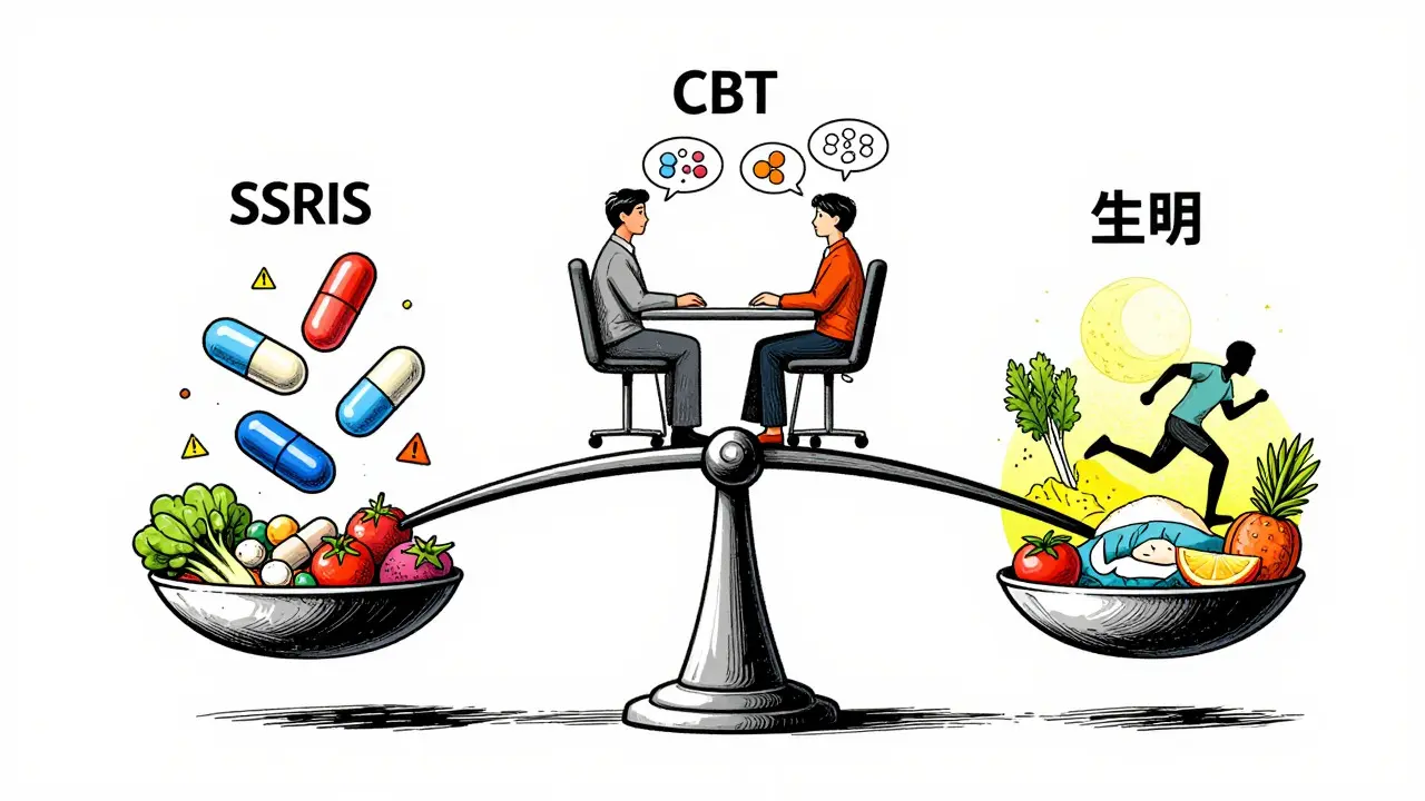 Équilibre entre médicaments, thérapie et mode de vie sain