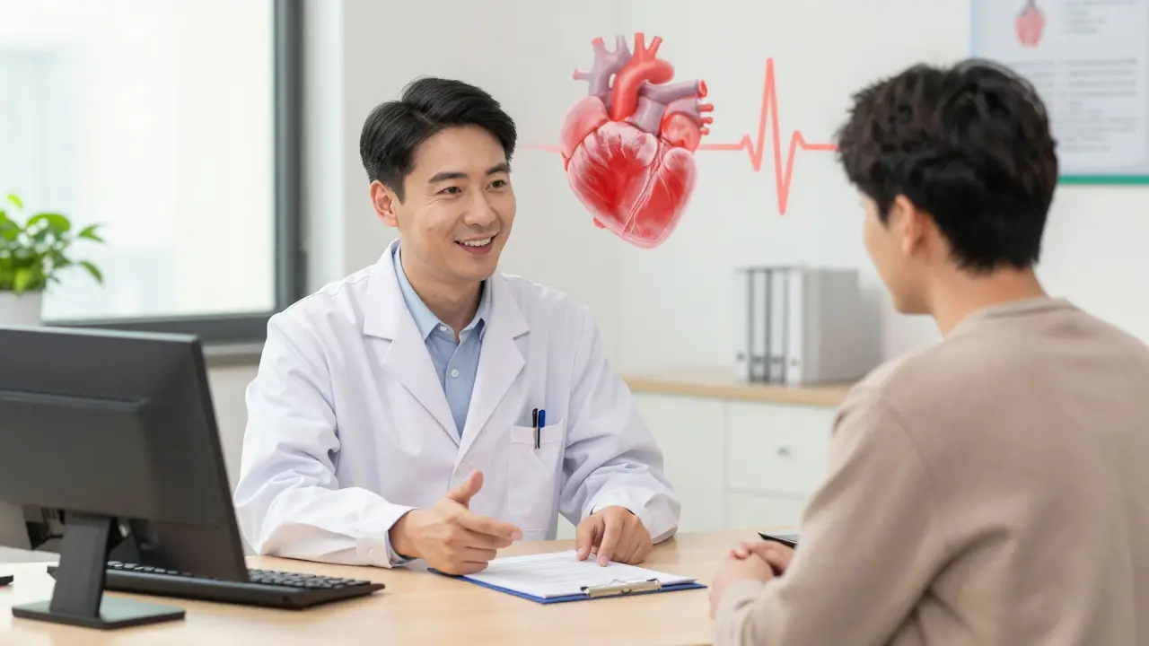Médecin consultant un patient sur la sécurité du traitement