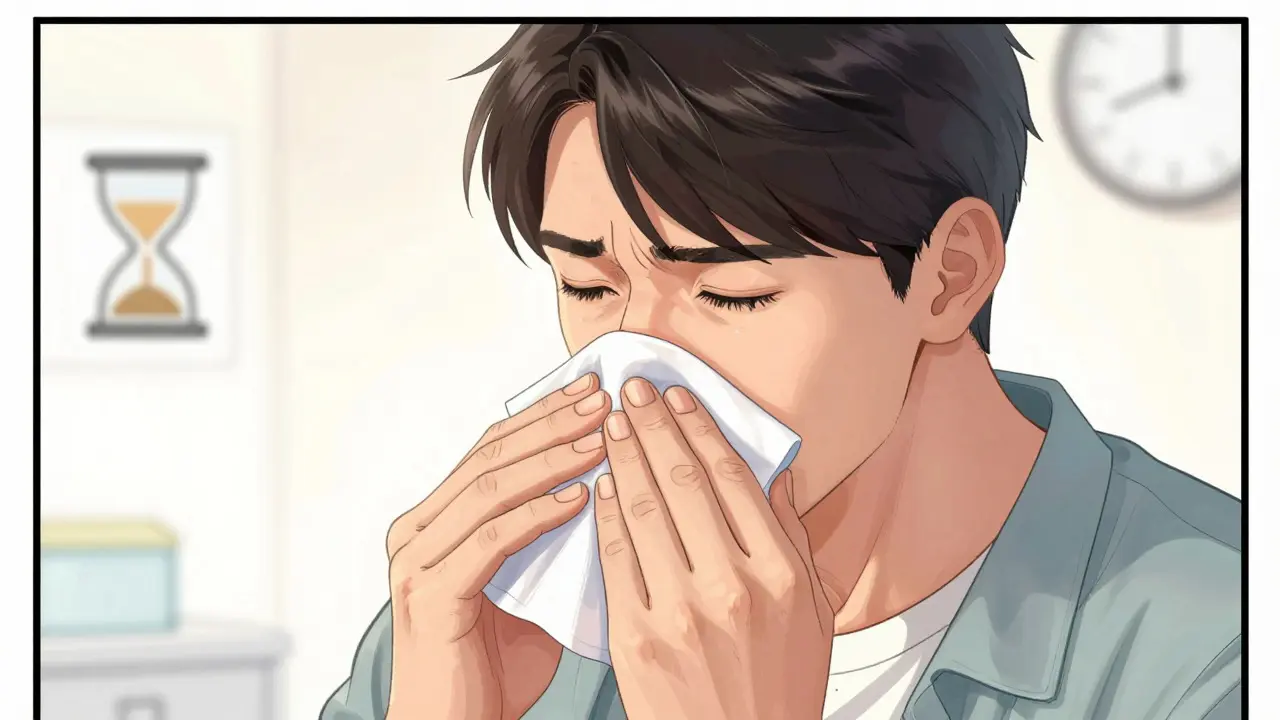 Illustration de la bonne technique pour comprimer le nez lors d'un saignement